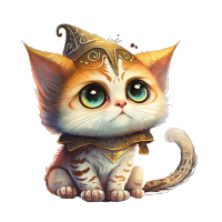 白底萌猫插画设计素材