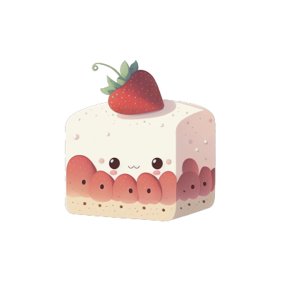 简约草莓蛋糕PNG素材