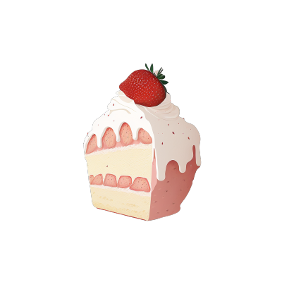 简约高清草莓蛋糕PNG素材