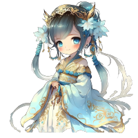 水元素仙女PNG图形素材-中国古风汉服插画设计