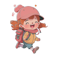 可爱小女孩插画