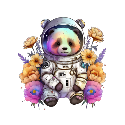 小熊猫宇航员花环