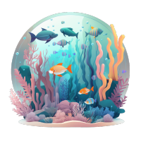 水下世界矢量插画图形素材