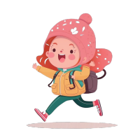 可爱女孩插画设计素材
