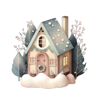 小木屋圣诞节素材