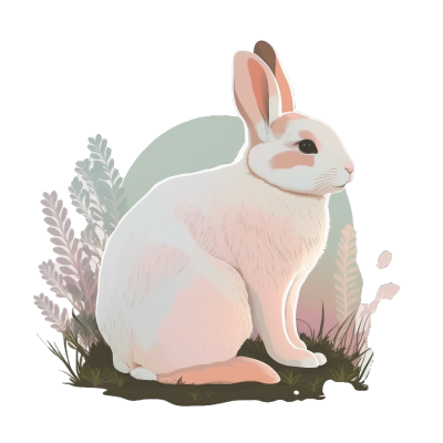可爱小白兔PNG图形素材