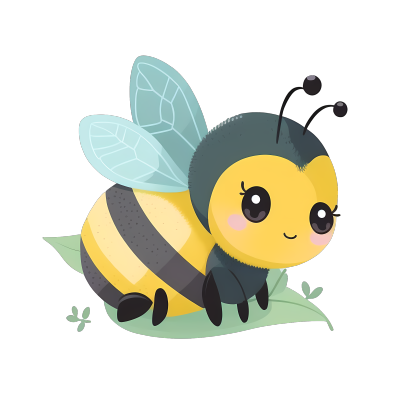 可爱蜜蜂PNG透明背景高清图形素材