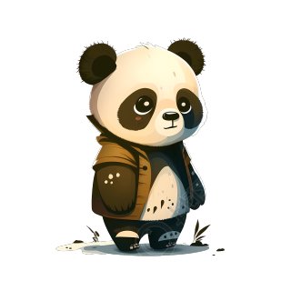 儿童插画设计商用创意熊猫图形素材