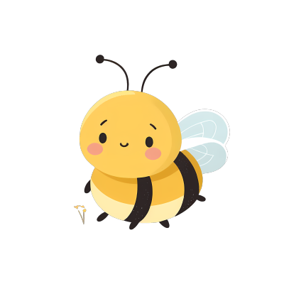 小清新插画设计素材-蜜蜂