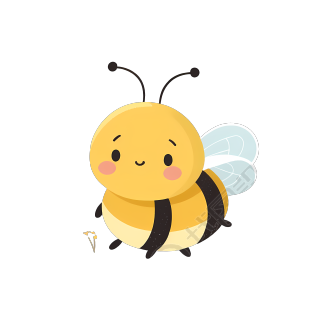 小清新插画设计素材-蜜蜂