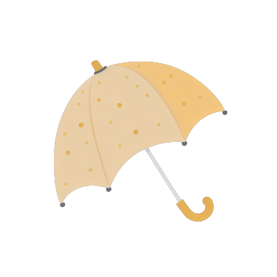 可爱小黄伞PNG图形素材