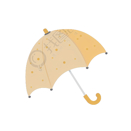 可爱小黄伞PNG图形素材