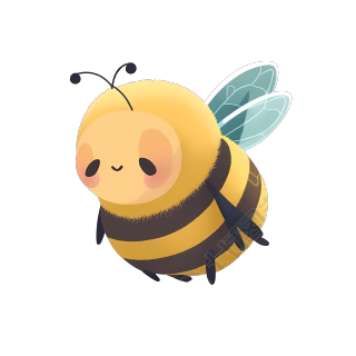 可爱小蜜蜂高清PNG素材