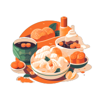 精美中式美食插画设计素材