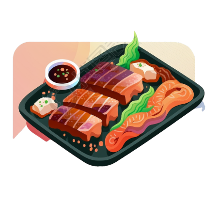 济南烤肉图形素材-透明背景高清插画设计
