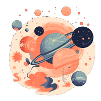 简约明亮的宇宙PNG图形素材