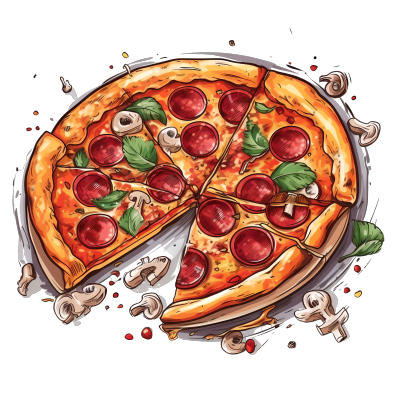 高清透明PNG图形素材：创意设计元素Pizza
