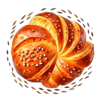 可口美味的西式面包插画设计