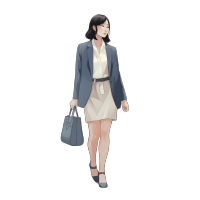 商务气质优雅的亚洲女性插画设计