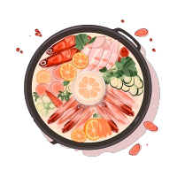 高清透明背景火锅插画设计