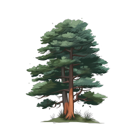 透明背景松树矢量插画设计素材