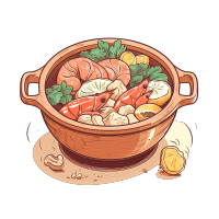 高清透明背景火锅插画设计