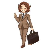 宫崎飞利信风格女性商务插画