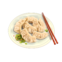 鲜美饺子插画设计