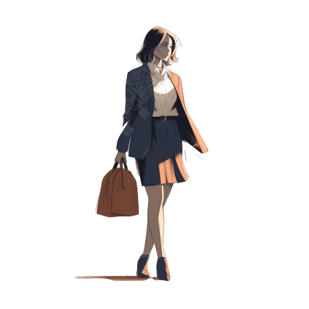 商务女性插画设计