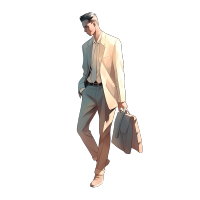 商务帅气白领插画设计素材