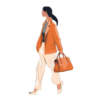 商务女性白底插画设计素材