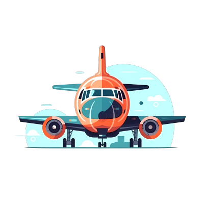 飞机平面插画设计素材