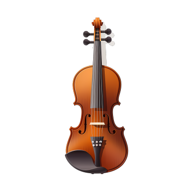 创意设计高清PNG透明背景小提琴插画