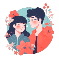 情人节插画设计素材-甜蜜幸福