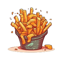 创意设计商业PNG图形素材——薯条插画