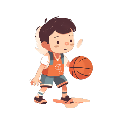 简约白底篮球运动员PNG图形素材