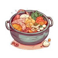 高清透明背景火锅插画