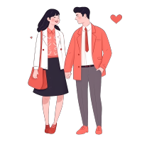 甜蜜情人节插画设计