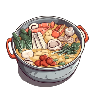 高清透明背景火锅插画设计
