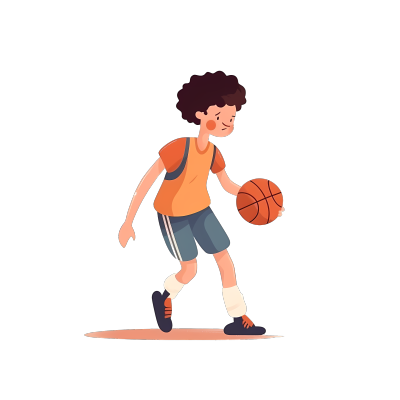 篮球男孩插画设计
