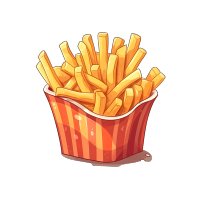 薯条矢量插画设计
