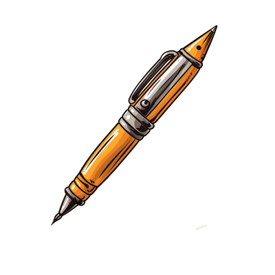 高清签字钢笔PNG图形素材