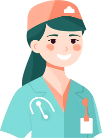 医院女护士人物插画设计素材