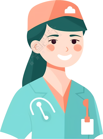 医院女护士人物插画设计素材