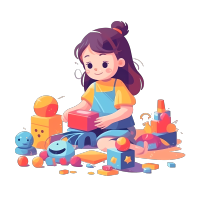 正在玩启蒙玩具的可爱宝宝图片