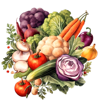 健康蔬菜插画设计元素