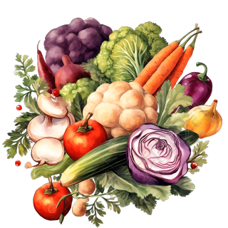 健康蔬菜插画设计元素