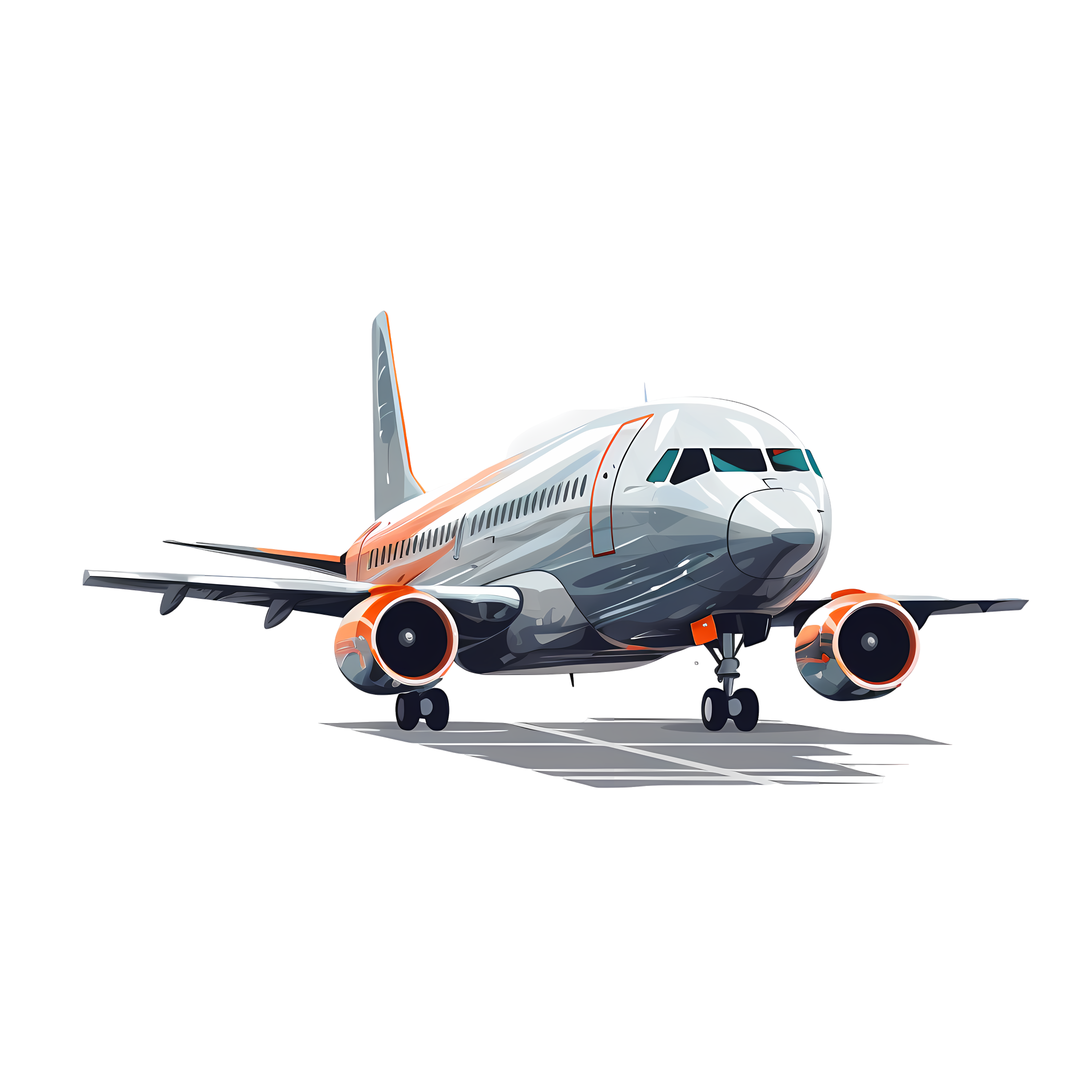 民航飞机插画设计元素PNG