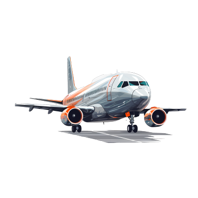 民航飞机插画设计元素PNG