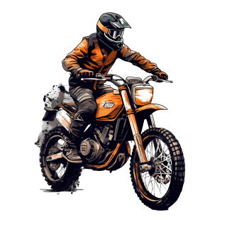 摩托车骑行人物插画图
